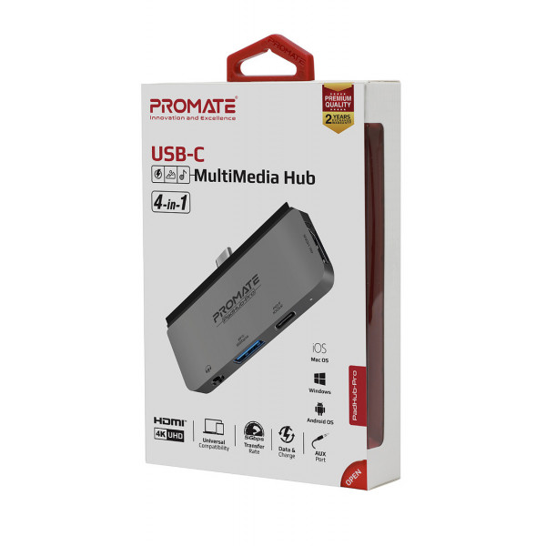 Фото - Хаб USB Promate Padhub-Pro.Grey