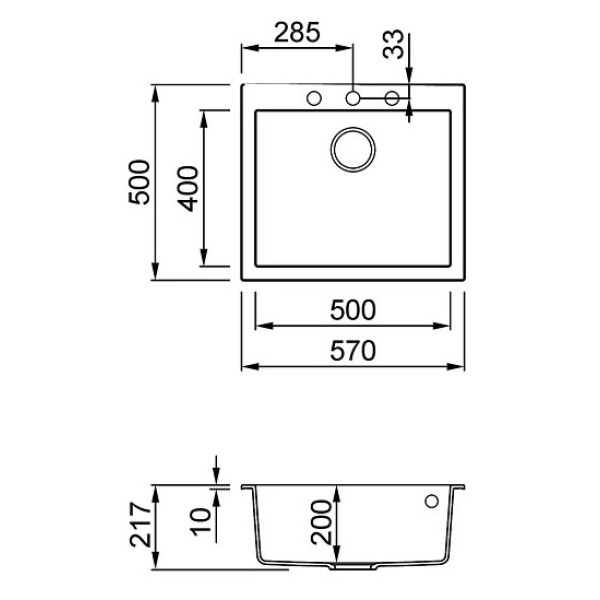 Фото - Мойка кухонная Elleci Q 105 on top cemento 48