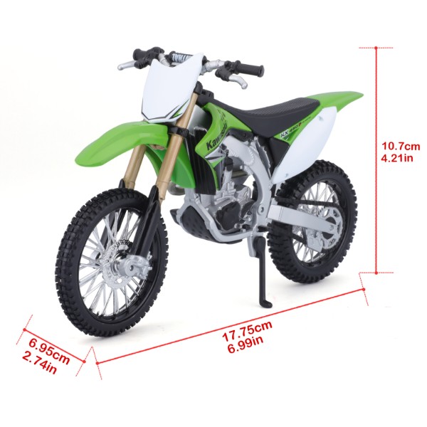 Фото - Колекційний легковий транспорт Maisto Мотоцикл Kawasaki KX 450F, 1:12 (31101-08141)