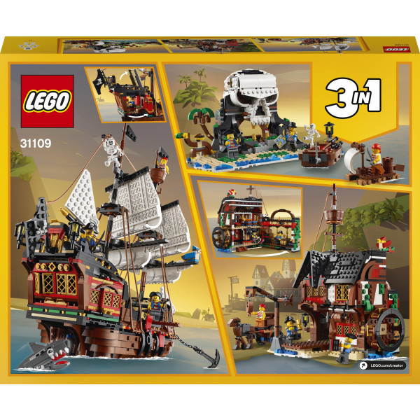 Фото - Конструктор LEGO Creator 3 v 1 Пиратский корабль (31109)