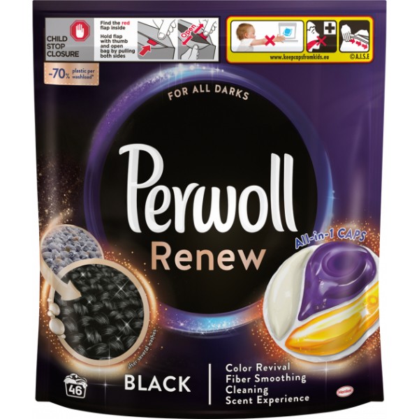 Фото - Капсулы для стирки Perwoll д/темных и черных вещей, 46шт