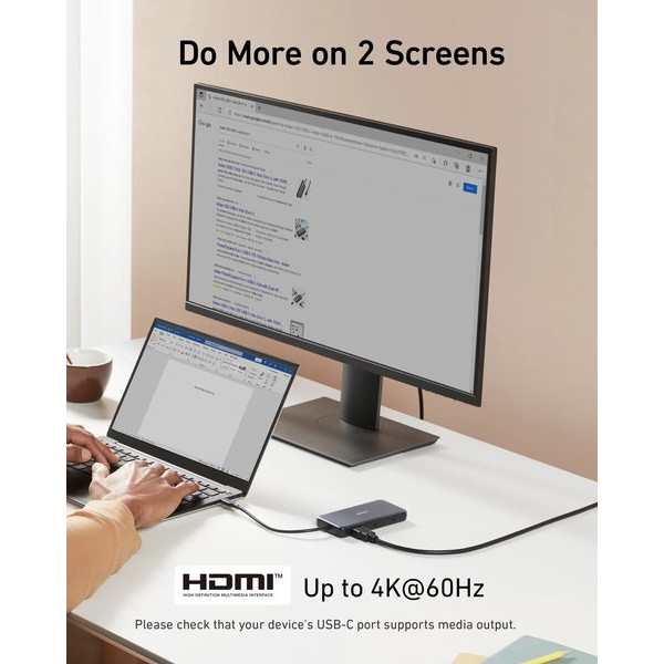 Фото - Хаб USB Anker 555 PowerExpand 8-in-1 100W PD 10Gbps USB-C (A83830A3)