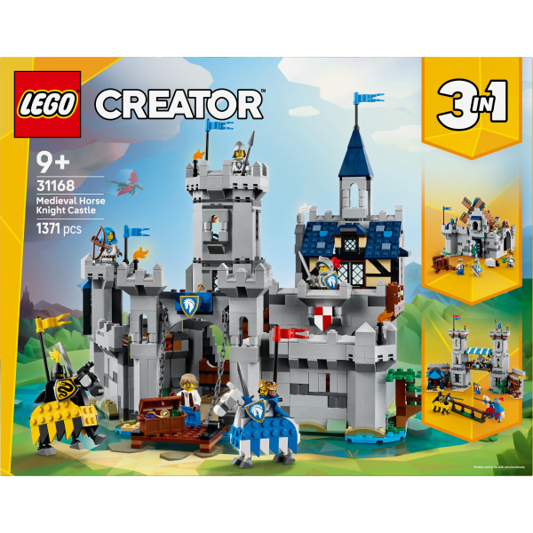 Фото - Конструктор LEGO Creator Середньовічний замок із лицарем на коні (31168)