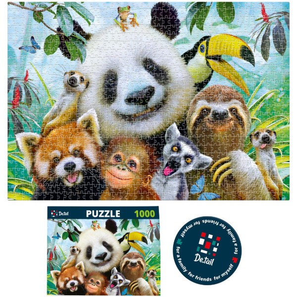 Фото - Пазли (8 +) De.tail «Zoo Selfie» (1000 елем.) (DT1000-03)