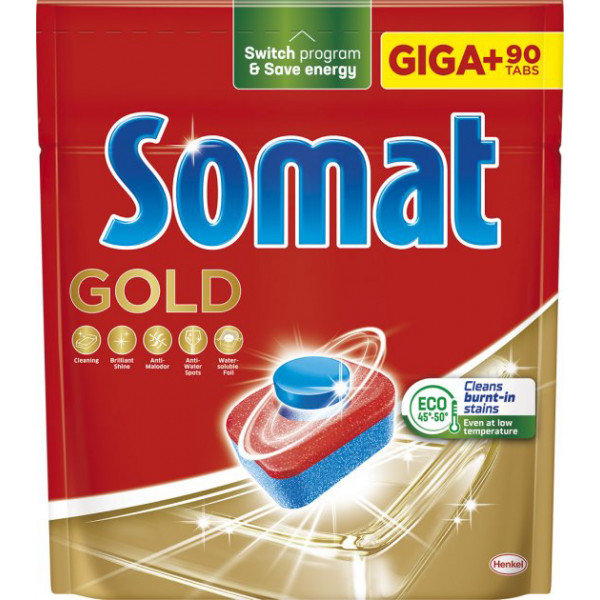 Фото - Таблетка для посудомийної машини Somat Gold 90 шт