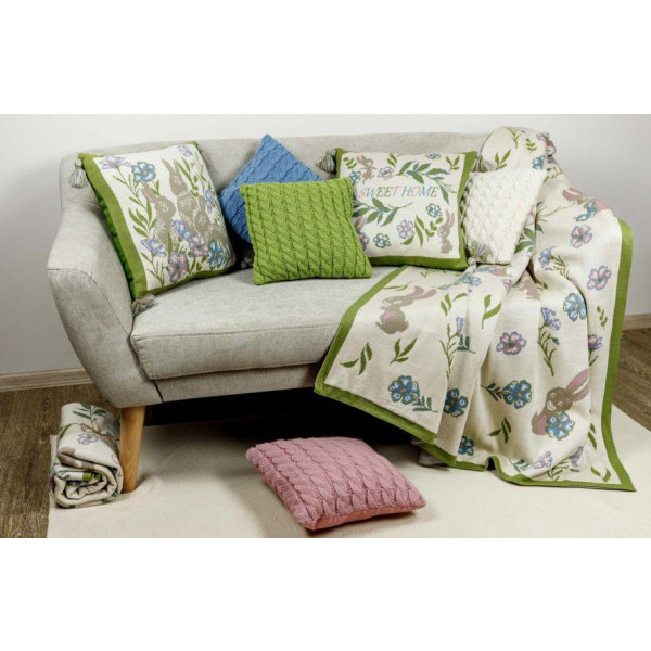 Фото - Подушка декоративна Прованс Коси волошкові 33х33 см (028320)