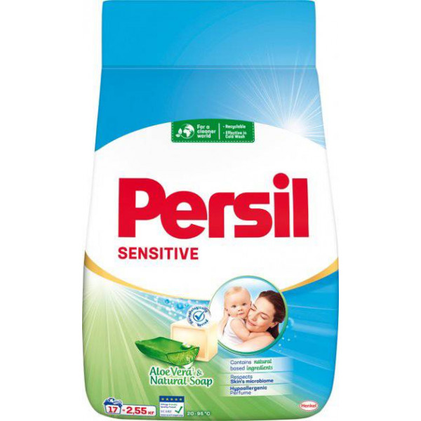 Фото - Пральний порошок Persil Сенсітів авт. 2,55кг, 17 циклів Фото - Пральний порошок Persil Сенсітів авт. 2,55кг, 17 циклів
