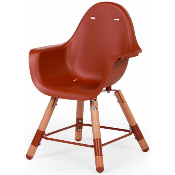 Фото - Стільчик для годування класичний Childhome Evolu 2 Natural/Rust (CHEVOCHRU)