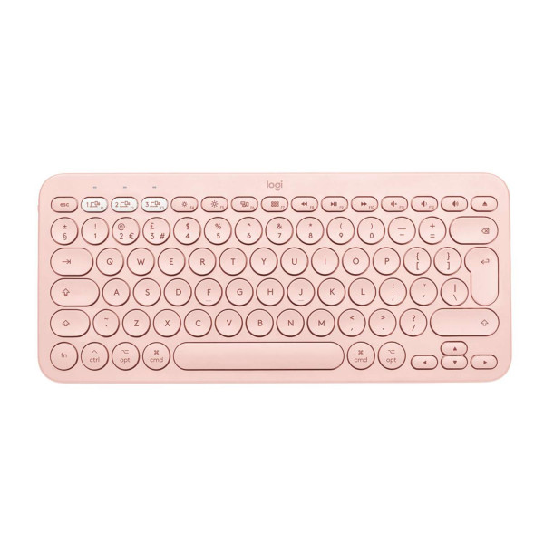 Фото - Клавіатура бездротова Logitech K380 Multi-Device Bluetooth UA Rose (920-009867)