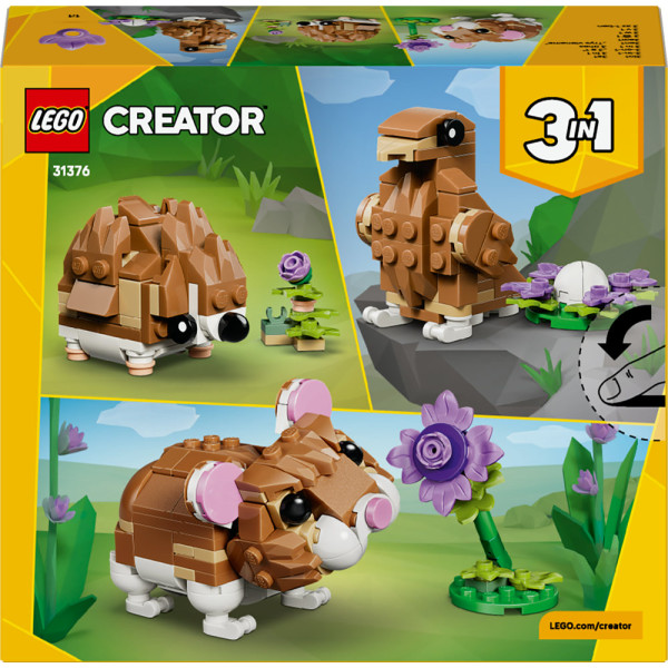 Фото - Конструктор LEGO  Creator Чарівний хом'як з квіткою (31376)