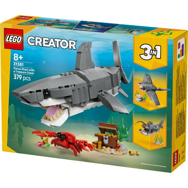 Фото - Конструктор LEGO Creator Злая акула с сундуком сокровищ (31381)