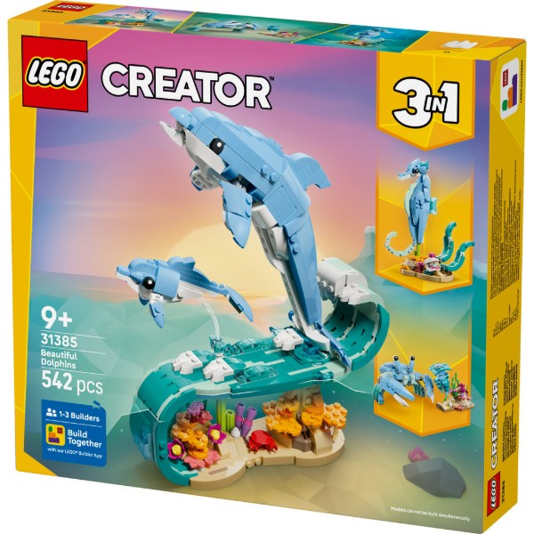 Фото - Конструктор LEGO Creator Морские животные: красивые дельфины (31385)
