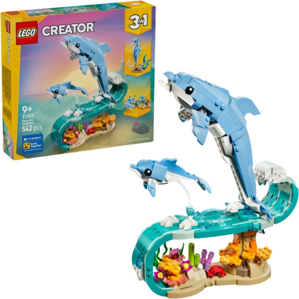 Фото - Конструктор LEGO Creator Морские животные: красивые дельфины (31385)