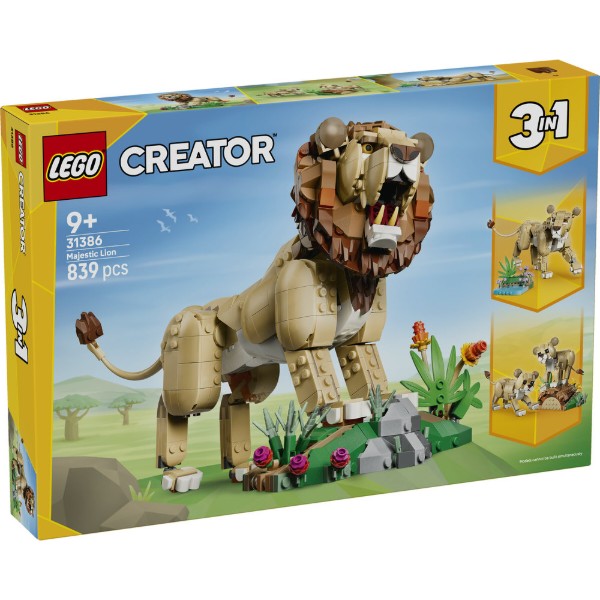Фото - Конструктор LEGO  Creator Дикі тварини: Величний лев (31386)