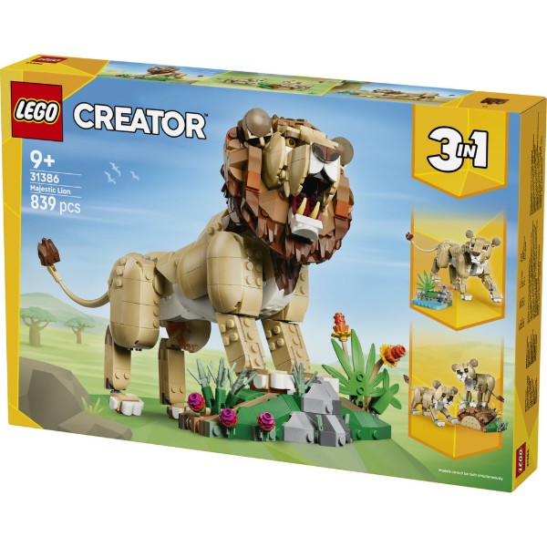 Фото - Конструктор LEGO  Creator Дикі тварини: Величний лев (31386)
