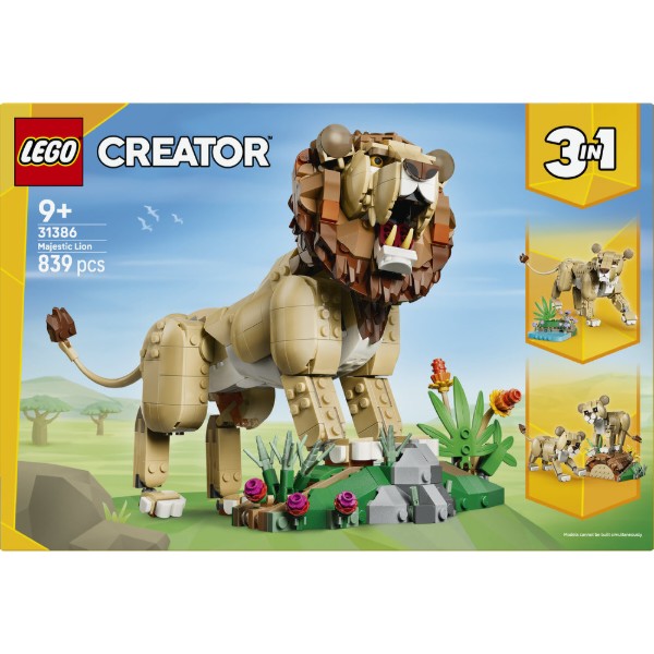 Фото - Конструктор LEGO  Creator Дикі тварини: Величний лев (31386)