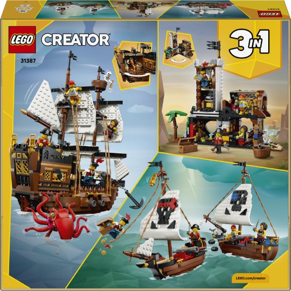 Фото - Конструктор LEGO Creator Культовий піратський корабель (31387)