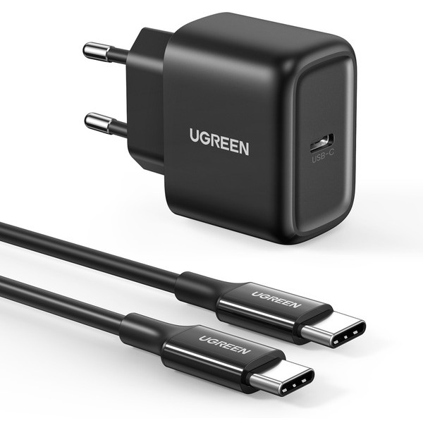 Фото - Сетевое зарядное устройство UGREEN CD250 25W Type-C PD Charger + C-C 2m Cable White (UGR-50581)