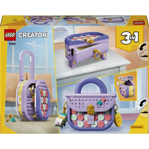 Фото - Конструктор LEGO Creator Стильна мистецька сумка з місцем для зберігання (31391)