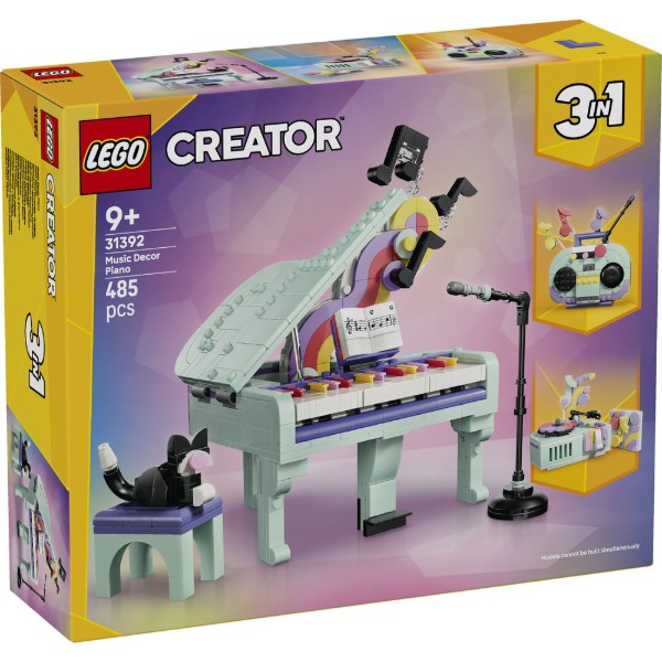 Фото - Конструктор LEGO  Creator Музичний декор «Фортепіано з котом» (31392)