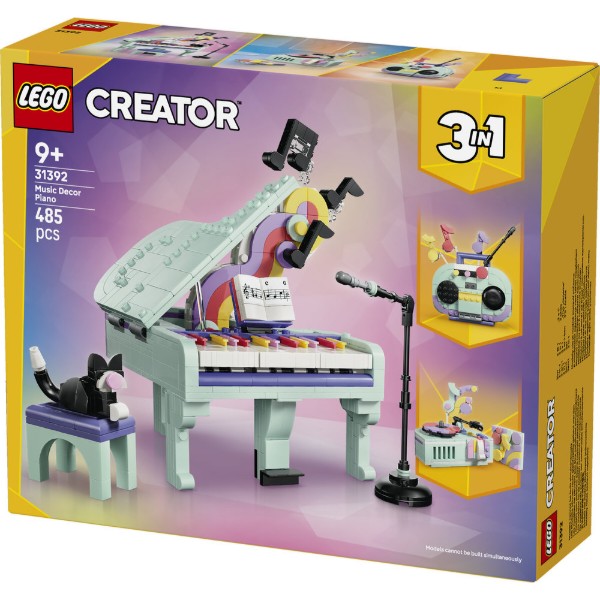 Фото - Конструктор LEGO  Creator Музичний декор «Фортепіано з котом» (31392)