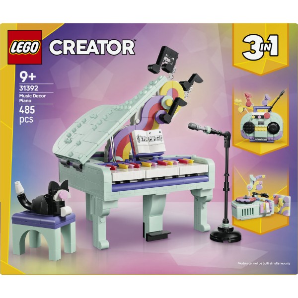 Фото - Конструктор LEGO  Creator Музичний декор «Фортепіано з котом» (31392)