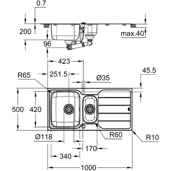 Фото - Мойка кухонная Grohe K500 (31572SD1)