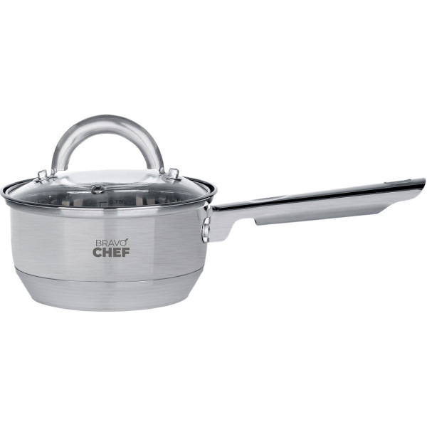 Фото - Ківш BRAVO CHEF 14 см 1.15 л з кришкою (BC-4001-14)