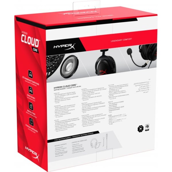 Фото - Гарнитура проводная игровая HyperX Cloud Core 7.1 Black (4P4F2AA)