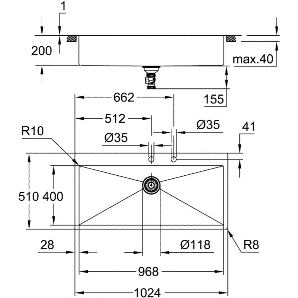Фото - Мийка кухонна Grohe K800 (31586SD1)