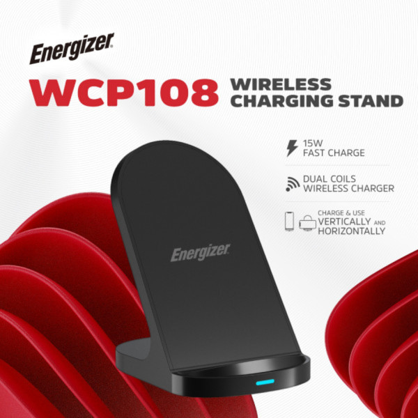 Фото - Беспроводное зарядное устройство Energizer WCP108 QI 15W Black (WCP108)