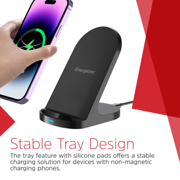 Фото - Беспроводное зарядное устройство Energizer WCP108 QI 15W Black (WCP108)
