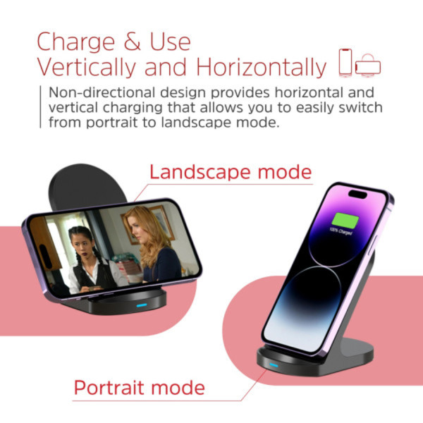 Фото - Беспроводное зарядное устройство Energizer WCP108 QI 15W Black (WCP108)