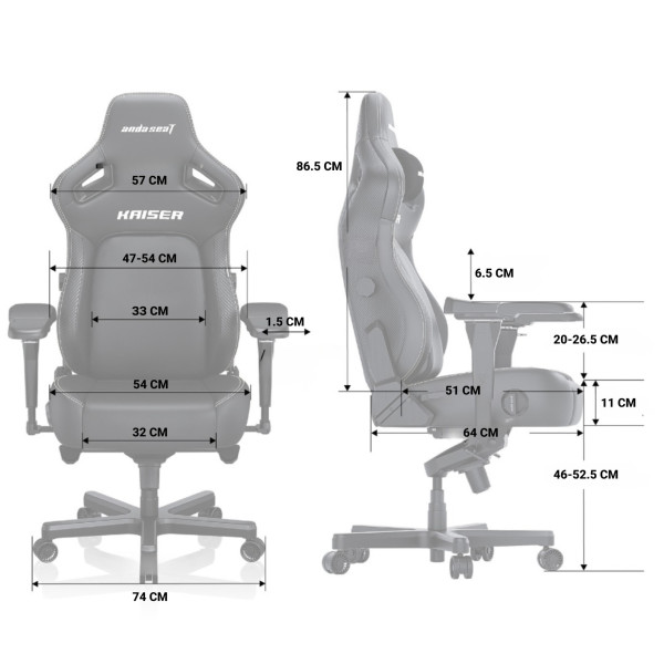 Фото - Крісло для геймерів Anda Seat Kaiser 4 Size XL Pink Premium PVC (AD12YDDC-XLL-20-P-PV/C)