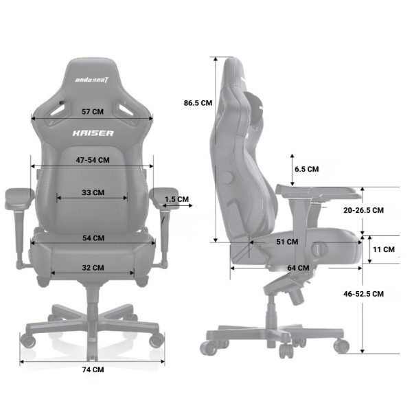 Фото - Крісло для геймерів Anda Seat Kaiser 4 Size XL Purple Premium PVC (AD12YDDC-XLL-20-V-PV/C)