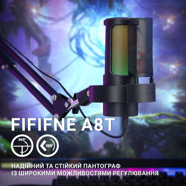 Фото - Микрофон для компьютера проводной Fifine A8T USB Black