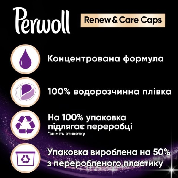Фото - Капсулы для стирки Perwoll д/темных и черных вещей, 46шт
