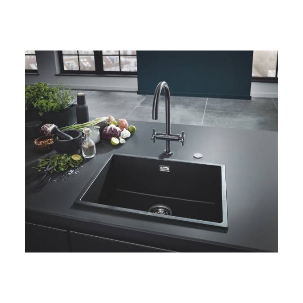 Фото - Мойка кухонная Grohe K700U 50-C 45.7/40.6 Черный Гранит (31653AP0)