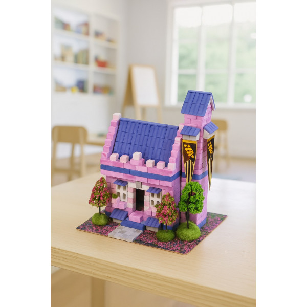 Фото - Конструктор з природних матеріалів Strateg BLOCKY Будинок Феї (31020)