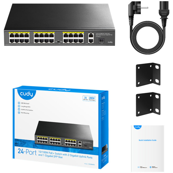 Фото - Коммутатор локальної мережі (Switch) Cudy FS1026PS1