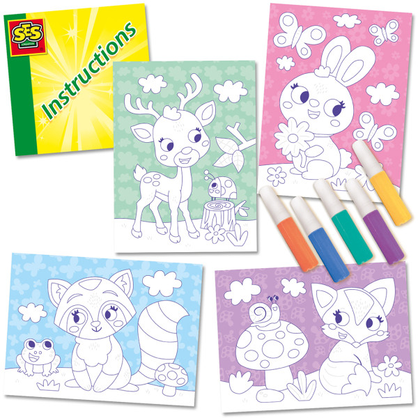 Фото - Набір для малювання піском Ses Creative ЛІСОВІ ТВАРИНИ (14136S)