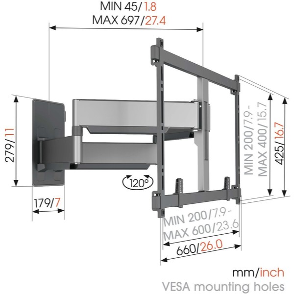 Фото - Кріплення для телевізора Vogels TVM 5855 Black