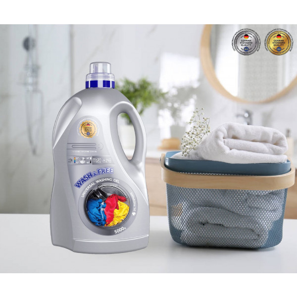 Фото - Гель для прання WASH & FREE універсальний 5000 г, 143 циклу