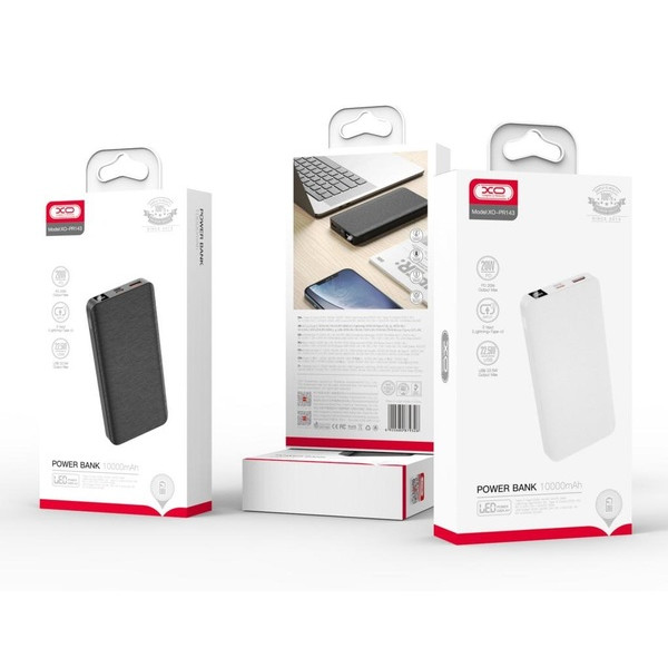 Фото - Батарея мобільна XO 10000 mAh PD20W+QC22.5W Black (PR143)