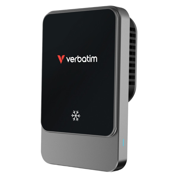 Фото - Автотримач з бездротовою зарядкою Verbatim Qi2 Charge'n'Drive ''Ice Cooling'' з RGB підсвіткою (CND-03)