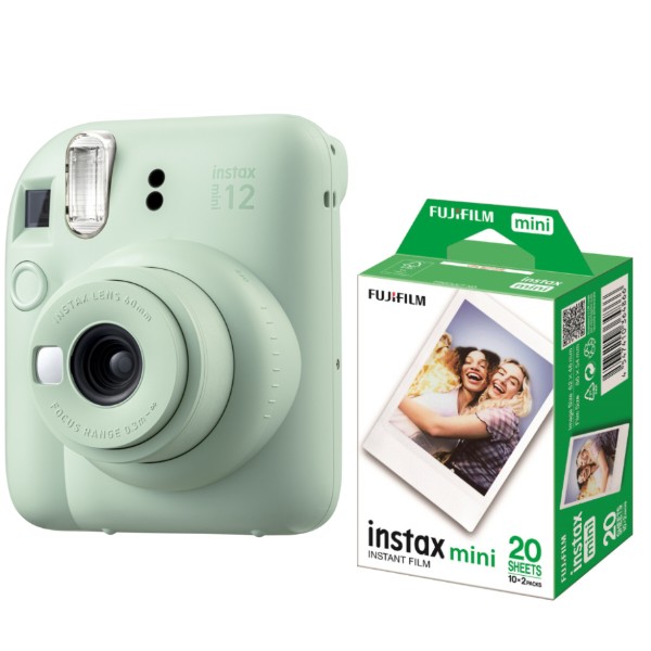Фото - Комплект техники Fujifilm Фотобумага + Фотокамера Fujifilm INSTAX Mini Glossy 2x10 шт. (16567828) + INSTAX MINI 12 Mint Green (16806119)