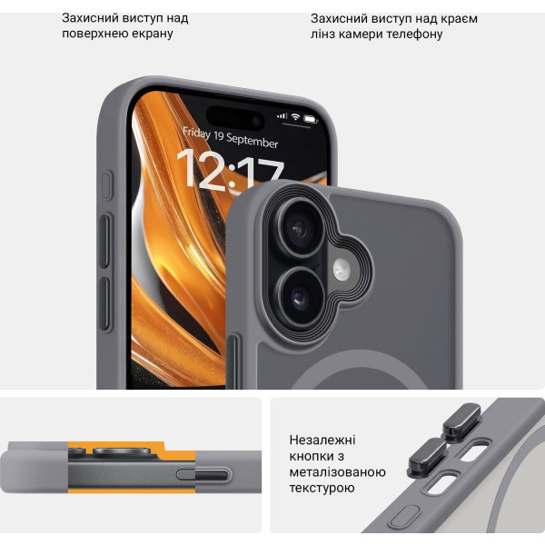Фото - Чехол для смартфона Armorstandart Uniq MagSafe for Apple iPhone 16 Titanium Grey (ARM79496)