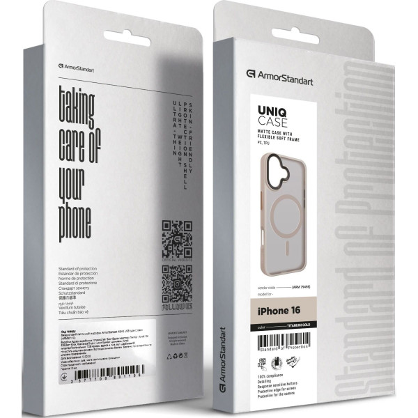 Фото - Чехол для смартфона Armorstandart Uniq MagSafe for Apple iPhone 16 Titanium Gold (ARM79498)