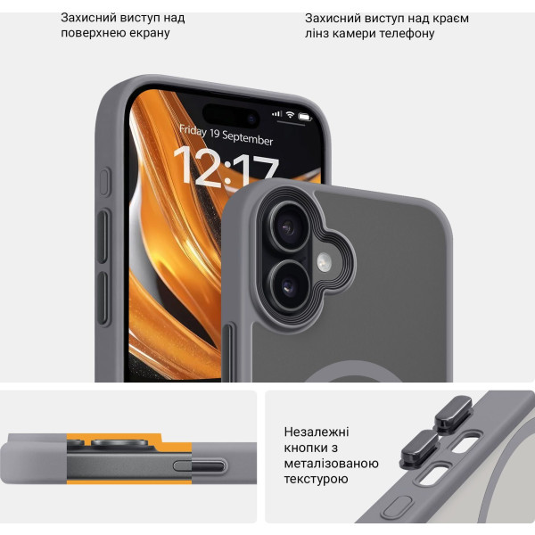 Фото - Чохол для смартфону Armorstandart Uniq MagSafe for Apple iPhone 16 Plus Titanium Grey (ARM79501)