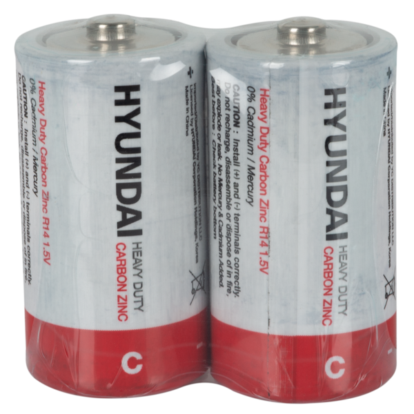 Фото - Батарейка тип C (LR-14) Hyundai R14 C Shrink 2 Heavy Duty (HT7007004)